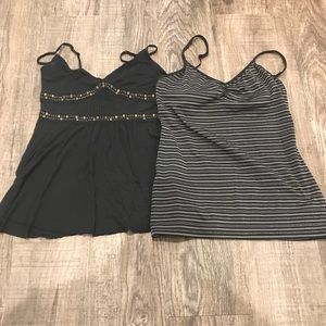 Two Black Express Tank Tops Sz M